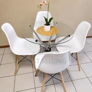 Modern 4 Seater Round Dining Set