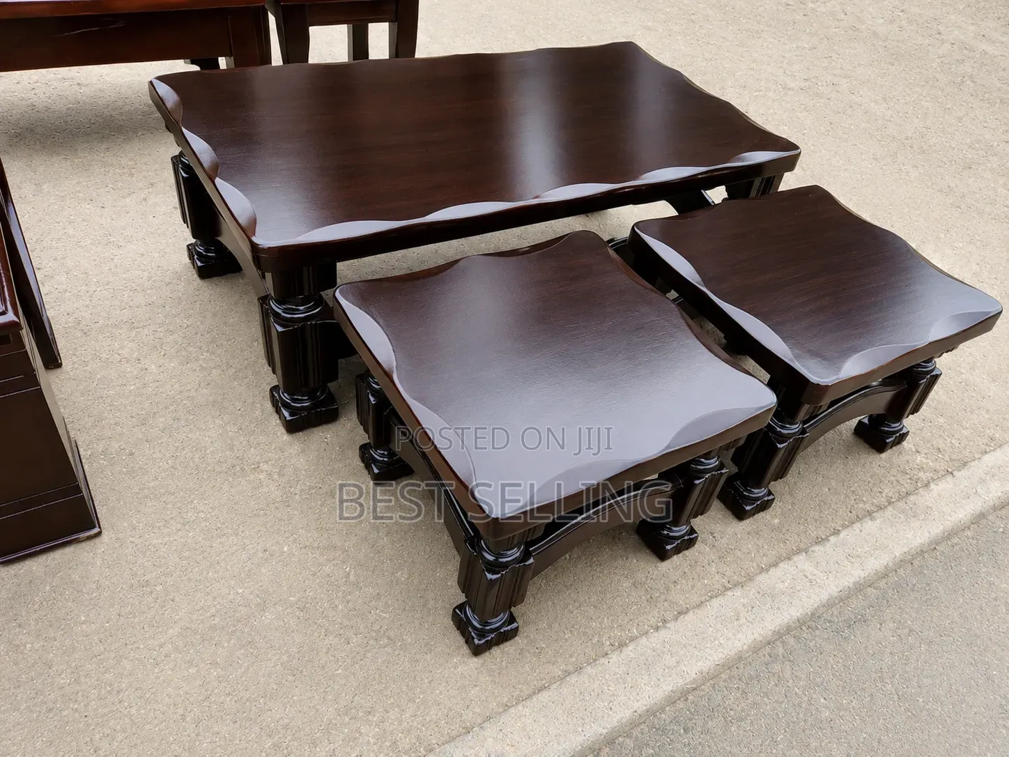 Modern Mahogany Rectangular Coffee Table