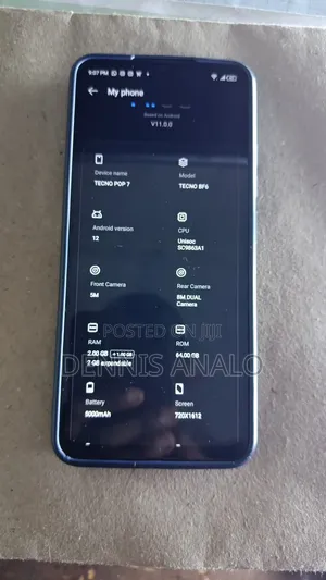 Tecno Pop 7 64 GB Blue