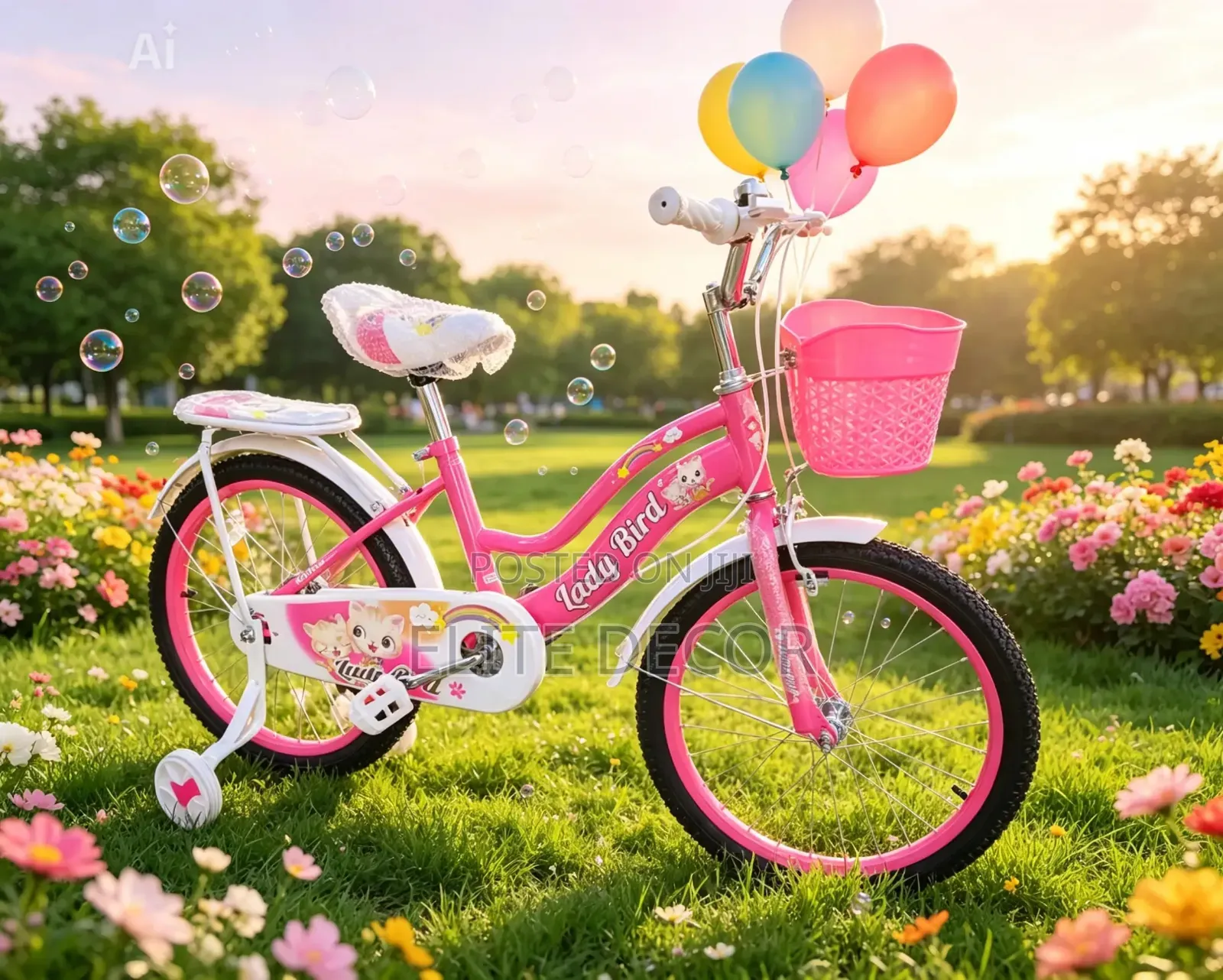 Ladybird 16" Kids Bicycle With Training Wheels (Ages 4–7 Years)