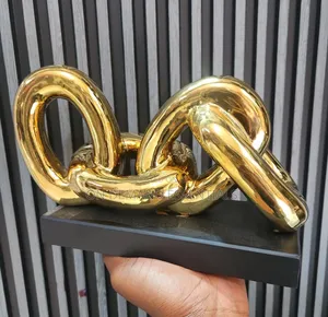 AURIM Modern Ceramic Gold Chain for Living Room or Office Decor