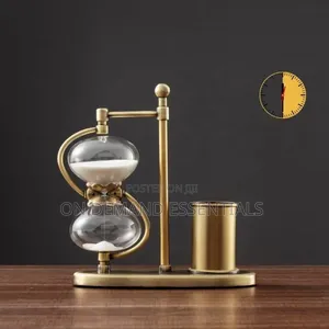 30 Minutes Hourglass Rotating 360 With Brass Pen Holder