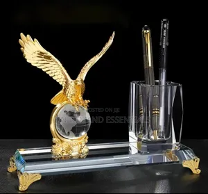 Noble Eagle Crystal Pen Holder