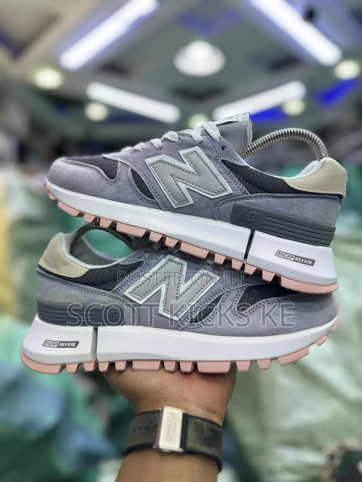 New Balance Rc1300 “ Grey White “ Quality Leather
