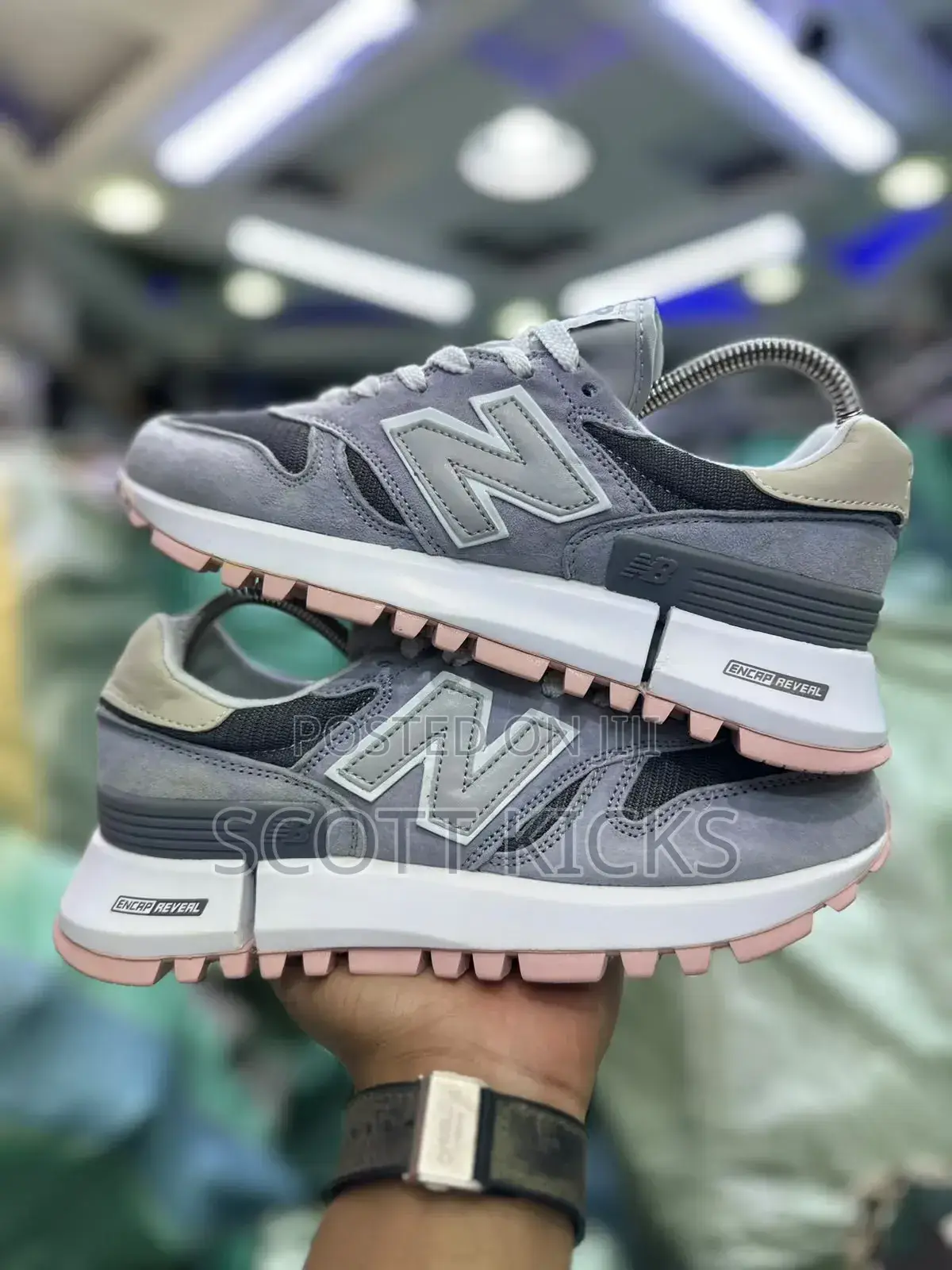New Balance Rc1300 “ Grey White “ Quality Leather