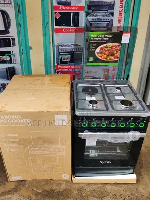 Syinix 60*60 Gas Stand Cooker With Electric Oven, Gas Sensor - 3G, 1E