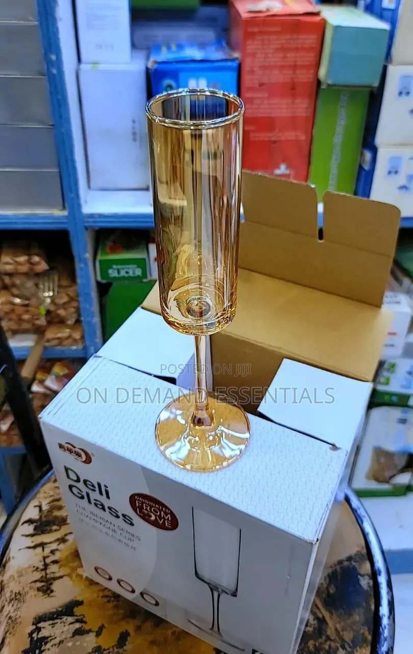 6 PCS Gold Champagne Glasses Available