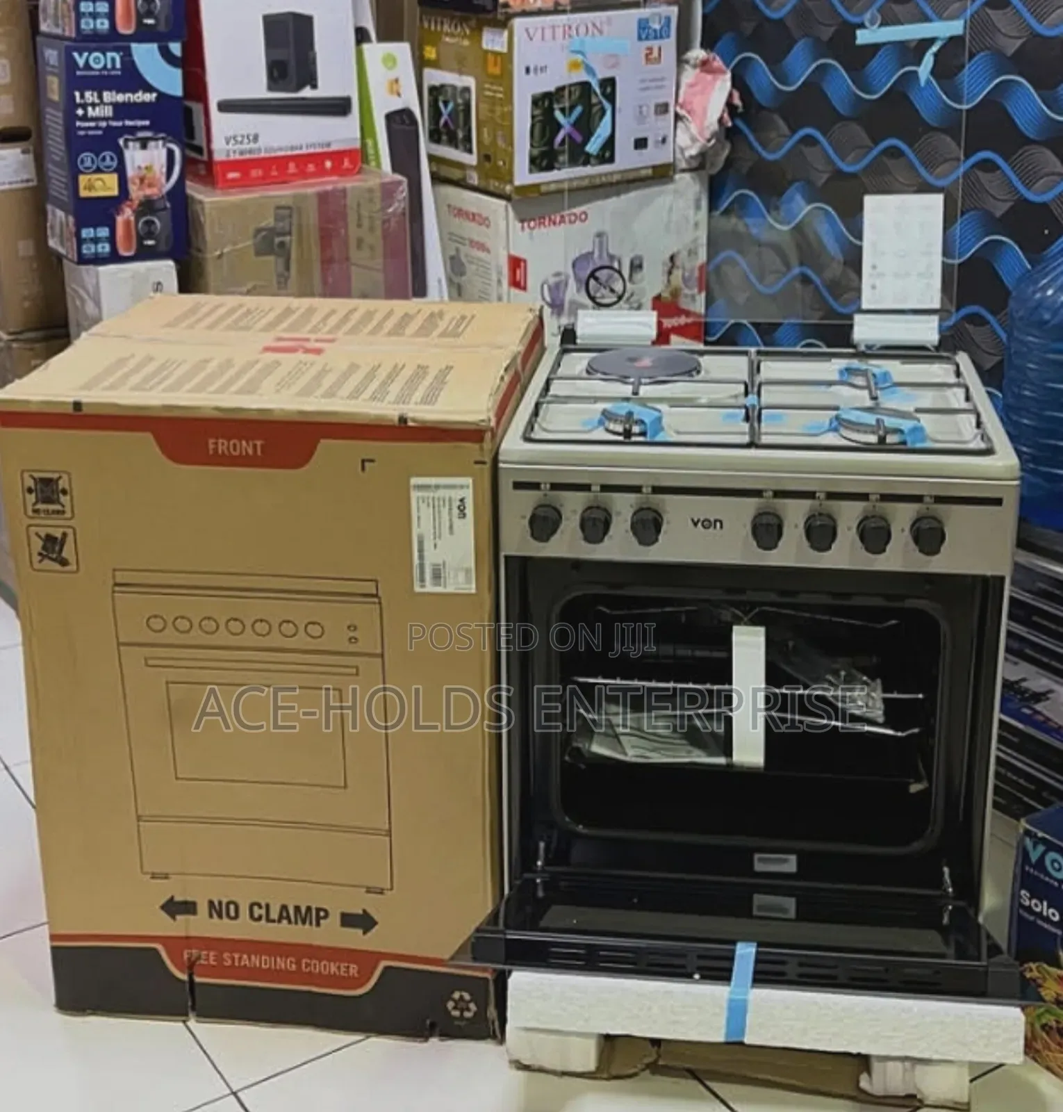 VON Cooker 3 Gas + 1 60cmX55cm Electric - (VCF653141NSY)