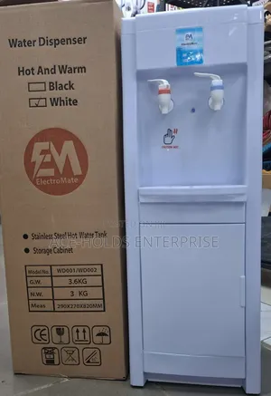 Hot and Warm Electromate Water Dispenser - Black/ White