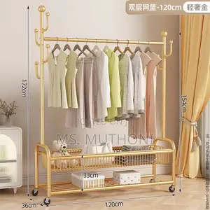 Heavy Duty Multi-Functional, Luxury Gold Clothing Rack