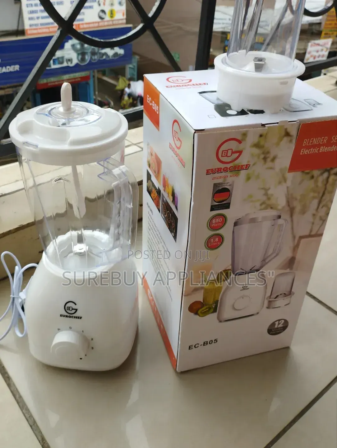 1.8l Eurochef 2-in-1, 650w 4 Blades Blender