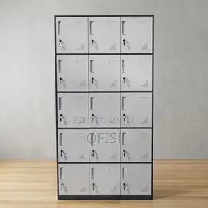 Office Cabinet; 15-Locker Industrial Storage Cabinet