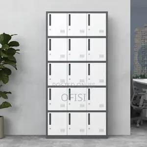 Office Cabinet; 15-Locker Industrial Storage Cabinet