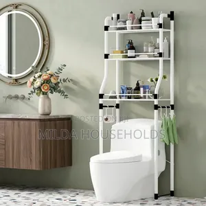 Detachable Metallic 3 Layer Over the Toilet Rack