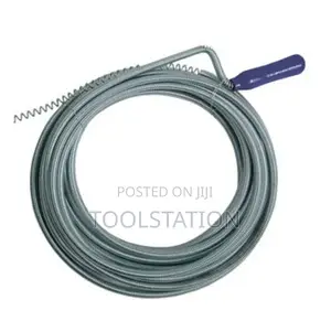 Silverline 9mm X 10m Spring Wire Drain Cleaner Cleaning Blocked Pipes