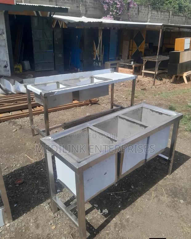 Custom Made Triple Sinks Ss 304.commercial