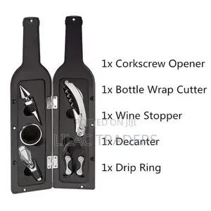 5pcs Bottle Shaped Wine Opener Gift Wine Bottle Corkscrew Set