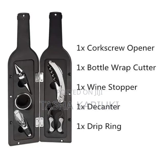 5pcs Bottle Shaped Wine Opener Gift Wine Bottle Corkscrew Set - main view