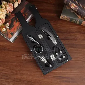 5pcs Bottle Shaped Wine Opener Gift Wine Bottle Corkscrew Set