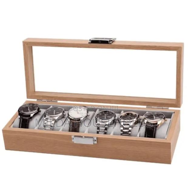 Elegant Bamboo 6 Watch Organizer