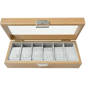 Elegant Bamboo 6 Watch Organizer