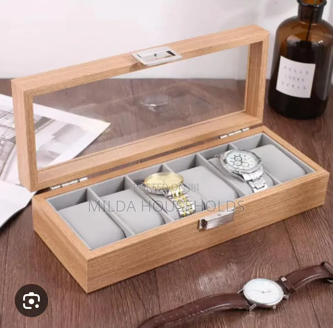 Elegant Bamboo 6 Watch Organizer