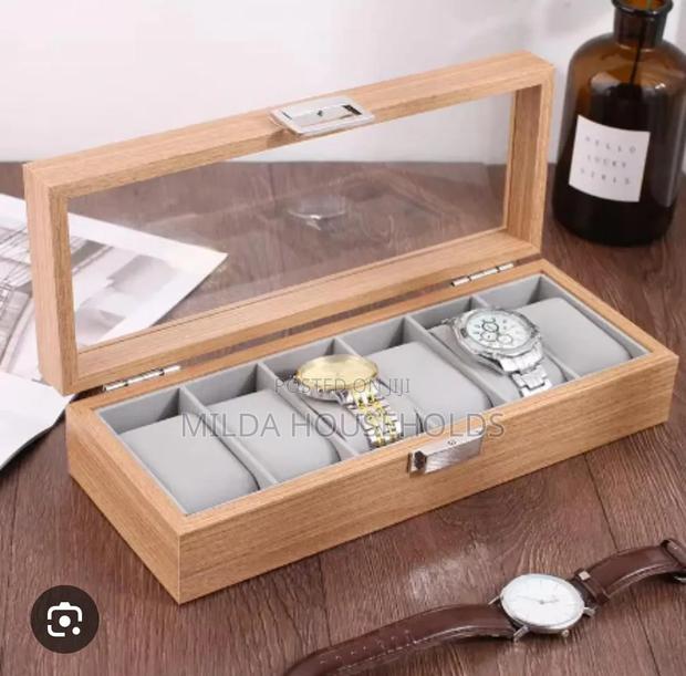 Elegant Bamboo 6 Watch Organizer - thumbnail 4