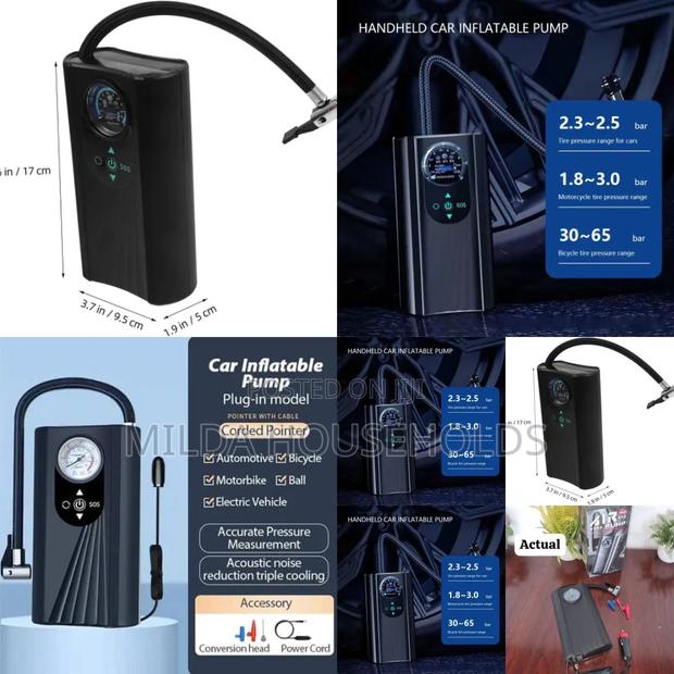 Car Cigar Powered Portable Air Inflating Pump - thumbnail 2