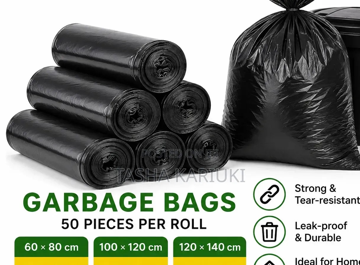 Garbage Bags – 50 Pieces Per Roll 60*80cm