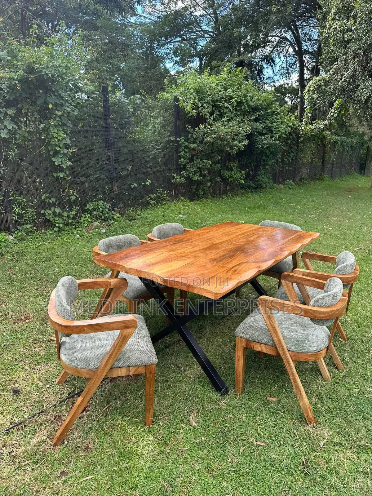 6-Seater Iloilo Sudan Teak Top Dinning Table Set