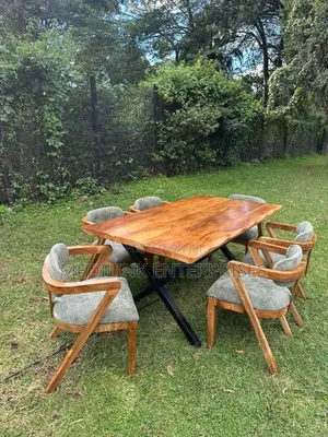 6-Seater Iloilo Sudan Teak Top Dinning Table Set