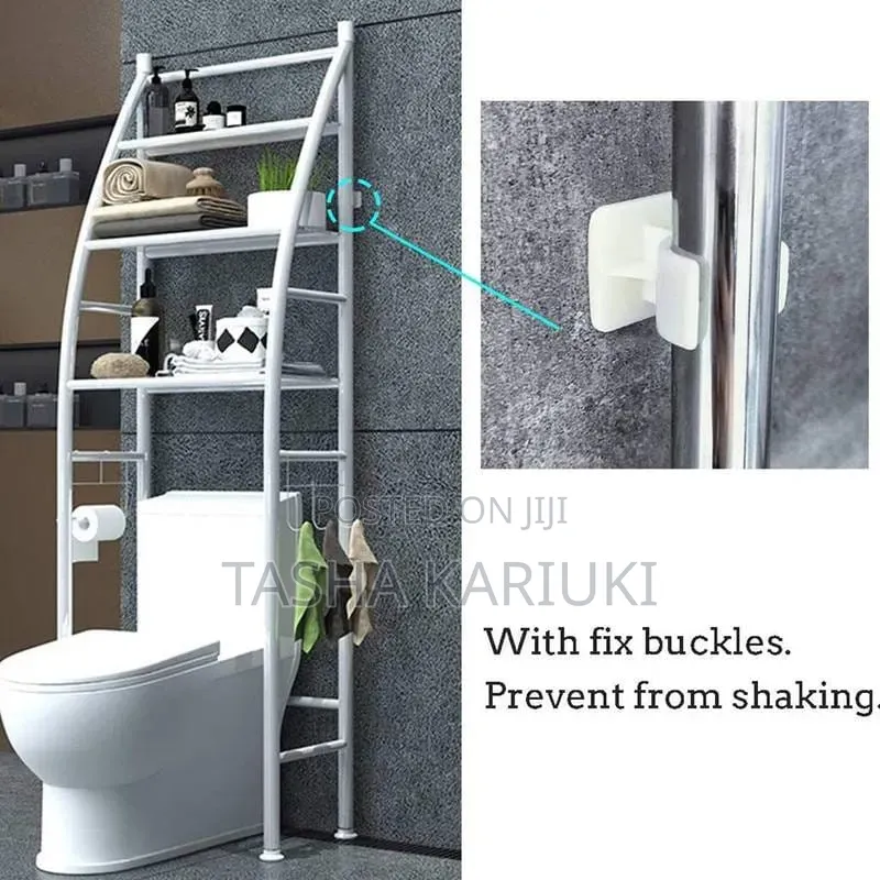 Curved Sailboat Metallic Toilet Rack