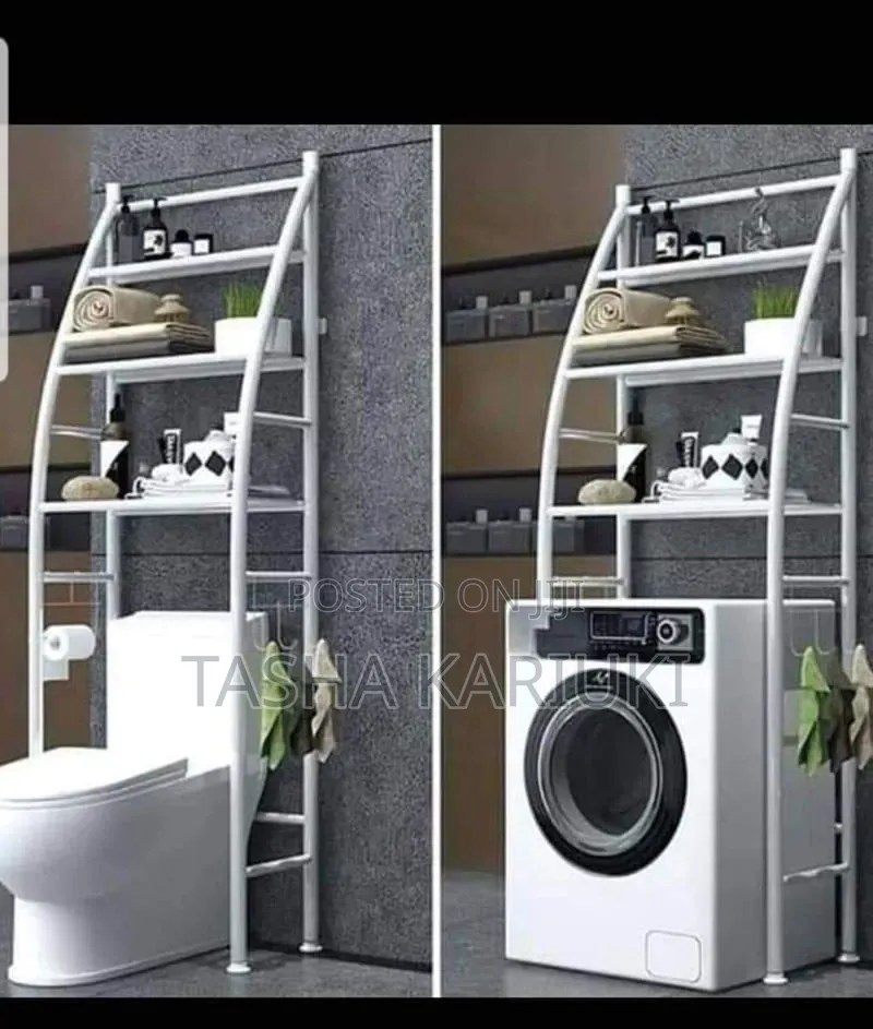 Curved Sailboat Metallic Toilet Rack
