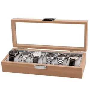 *New Arrival * *Elegant Bamboo 6 Watch Organizer Box