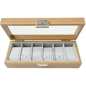 *Elegant Bamboo 6 Watch Organizer Box