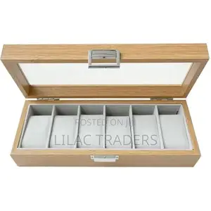 *Elegant Bamboo 6 Watch Organizer Box