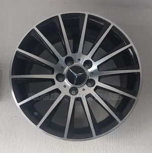 Size 20 Rims for Mercedes Benz ( Black-Silver - Multispoke Wheels)
