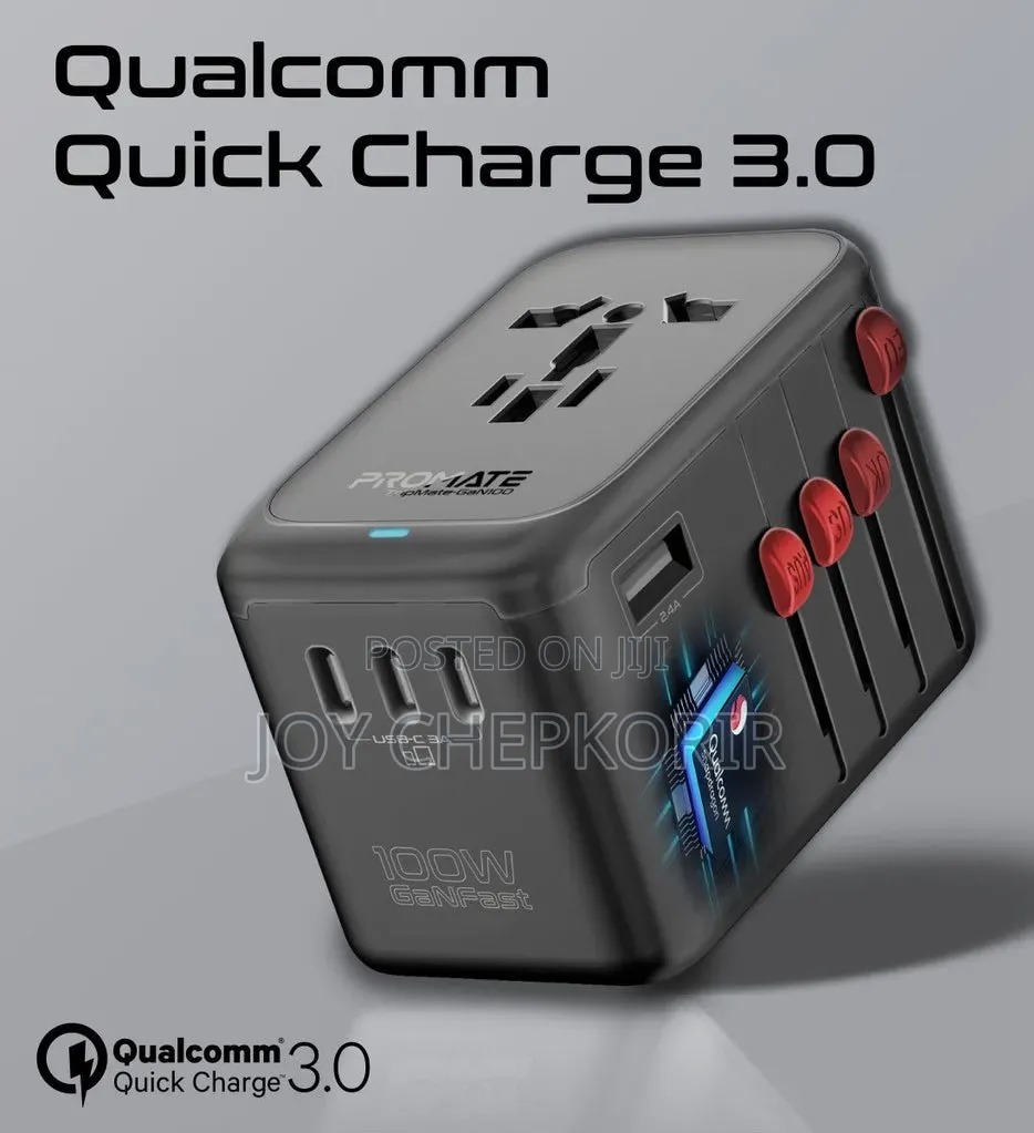 Promate TripMate-GaN65 Travel Adapter