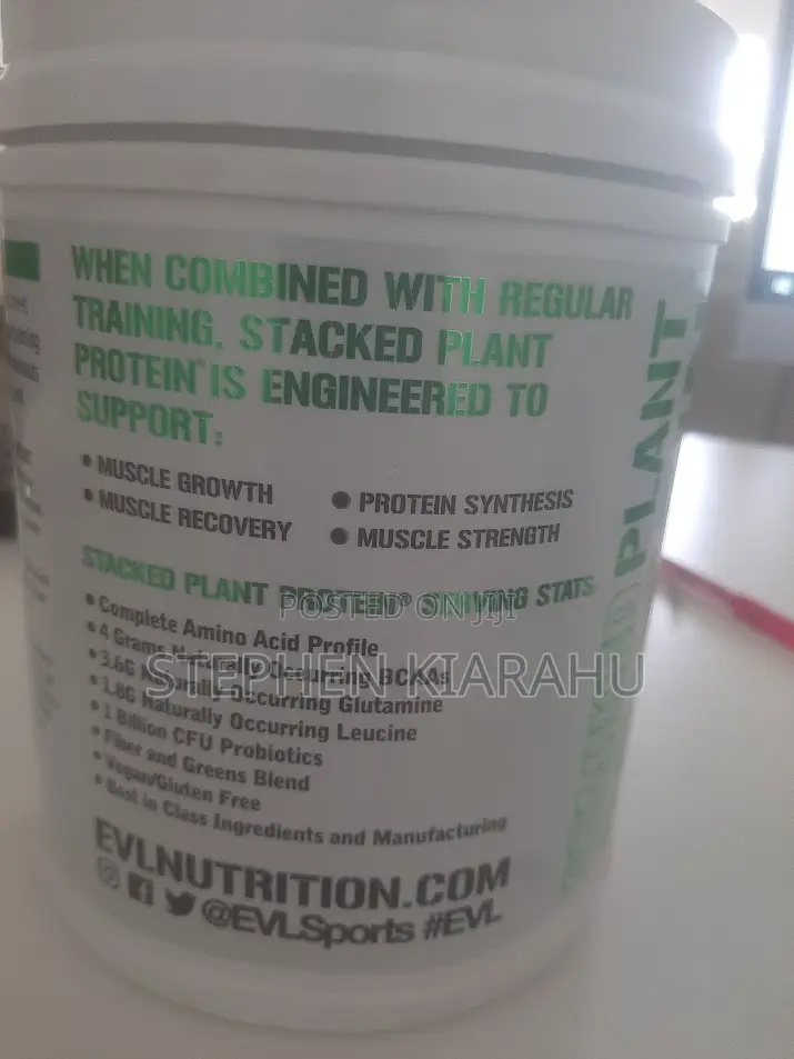 Evl Stacked Plant Protein Natural Vanilla 1.5 Lb (680 G)