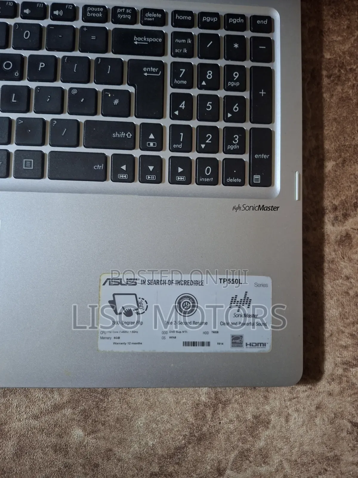 Laptop Asus Transformer Book Flip TP550LA 8GB Intel Core i7 HDD 750GB