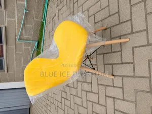 Yellow Padded Leather Eames Chair