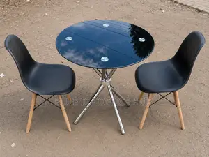 Glass Balcon Table and Chair Combined Set