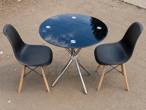 Glass Balcon Table and Chair Combined Set