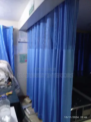 Blue and Cream Ward Privacy Perfeced With Hospital Curtains