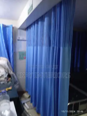 Blue and Cream Ward Privacy Perfeced With Hospital Curtains