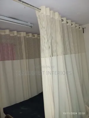Fade Resistant Fabric Cream Hospital Curtains