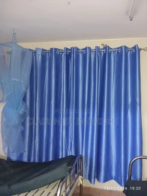 Pink and Blue, Hospital Windows, Soft Plain Curtains