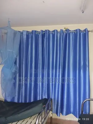 Pink and Blue, Hospital Windows, Soft Plain Curtains