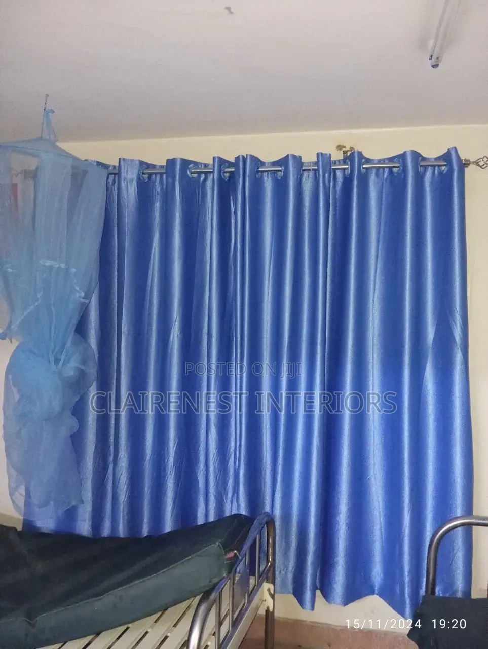 Pink and Blue, Hospital Windows, Soft Plain Curtains