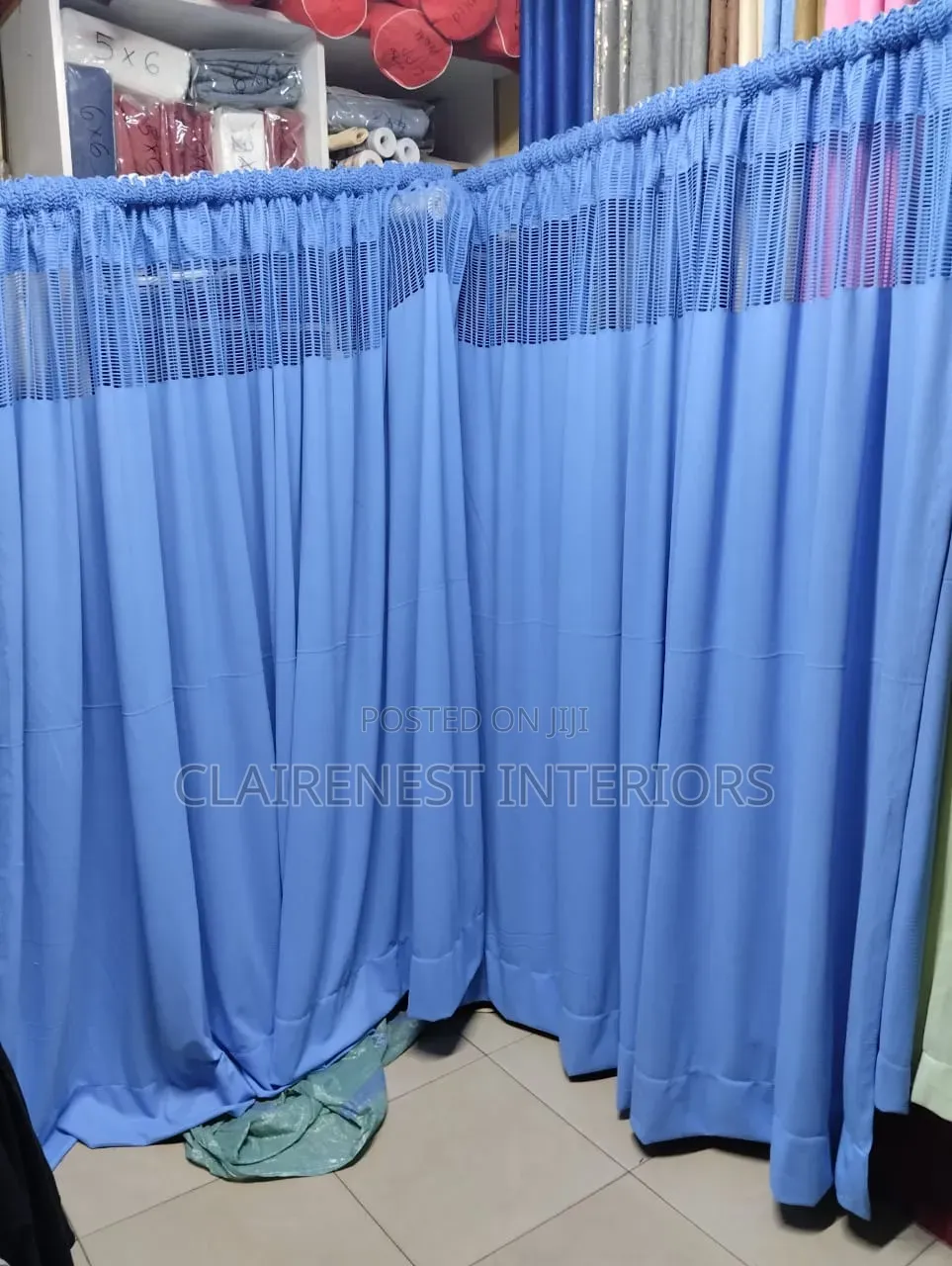 Professional Healthcare Finishing With Hospital Blue Curtains